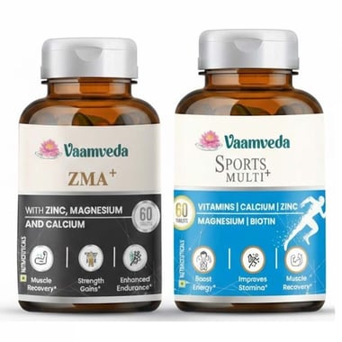 Vaamveda ZMA+ & Sports Multi+ Combo,  120 tablet(s)  Unflavoured 