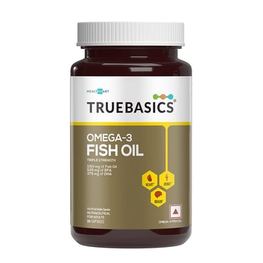 TrueBasics Fish Oil with 1150mg Omega-3 525mg EPA 375mg DHA,  90 capsules 