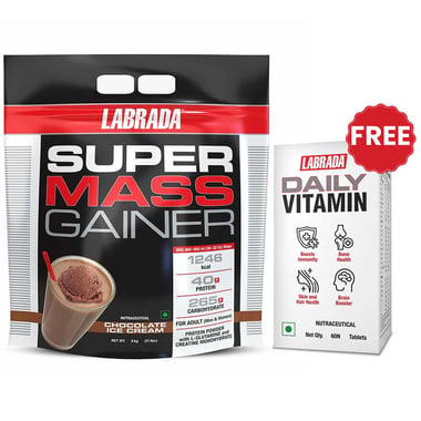 Labrada Super Mass Gainer, 11 lb Chocolate Ice Cream