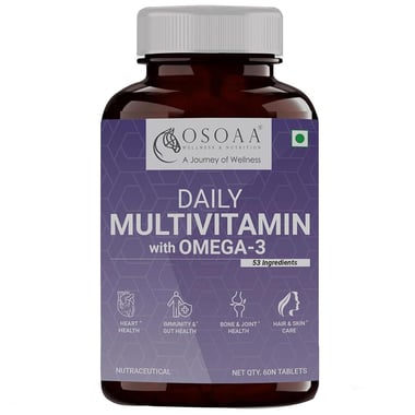 Osoaa Daily Multivitamin with Omega 3,,  60 tablet(s)  Unflavoured 