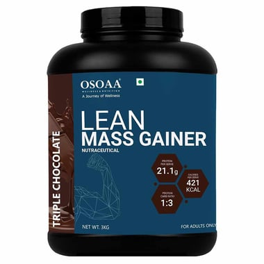 Osoaa Lean Mass Gainer, 6.6 lb Triple Chocolate