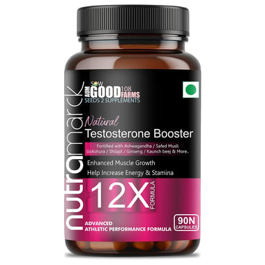 NutraMarck Testosterone Booster 12X, 90 capsules Unflavoured