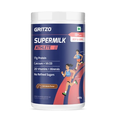 Supermilk Gritzo Athlete for 13+ Years, 400 g Cafe Mocha
