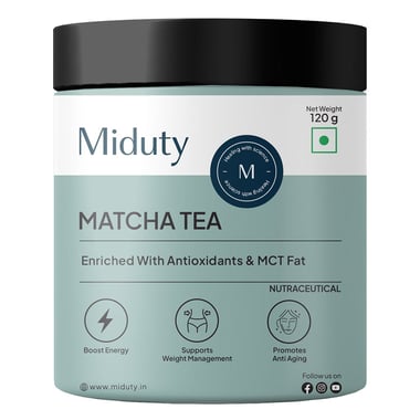 Miduty Matcha Tea, 120 g Vanilla-Cardamom