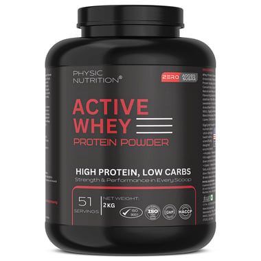 Physic Nutrition Active Whey Protein Powder, 4.4 lb Vanilla