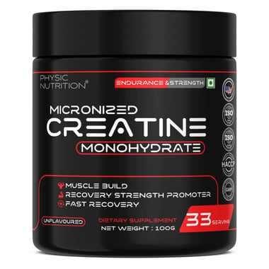 Physic Nutrition Micronized Creatine Monohydrate, Unflavoured 0.22 lb