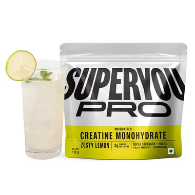 Superyou Pro Micronised Creatine Monohydrate,  Zesty Lemon  0.25 lb 
