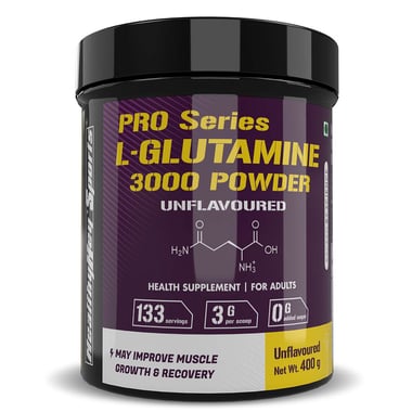 HealthyHey Sports L-Glutamine 4000 Powder, 0.88 lb Unflavoured
