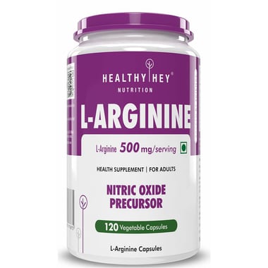 HealthyHey Nutrition L-Arginine,  120 capsules 