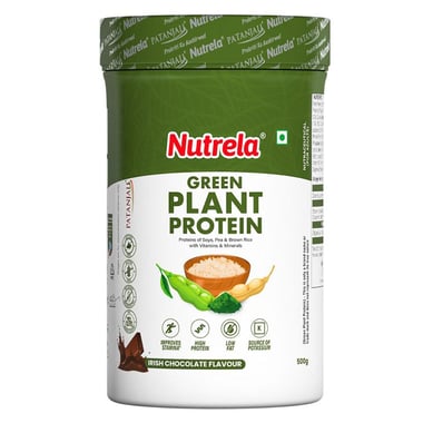 Nutrela Green Plant Protein,  1.1 lb  Irish Chocolate 