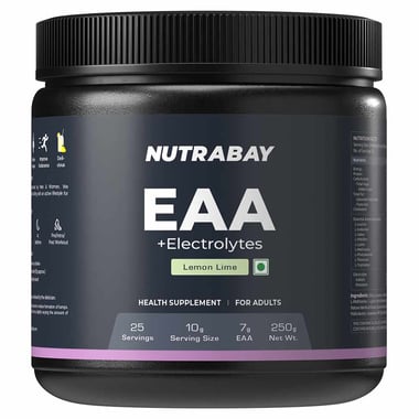 Nutrabay Pro EAA+ Electrolytes,  Lemon Lime  0.55 lb  25 Servings 