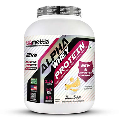 Getmymettle Alpha Whey Protein,  4.4 lb  Banana Delight 