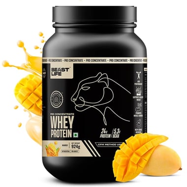 BeastLife Pro Concentrate Whey Protein, 2.03 lb Mango