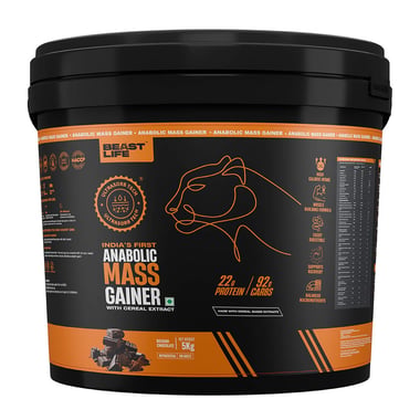 BeastLife Anabolic Mass Gainer, 11 lb Belgian Chocolate