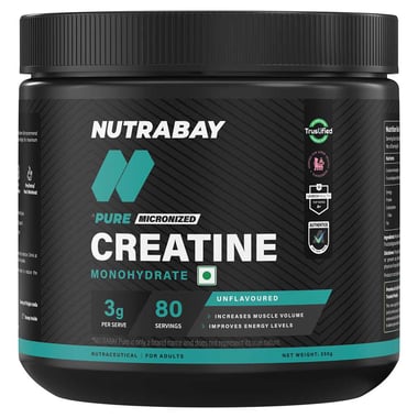 Nutrabay Pure Creatine Monohydrate Amino Acid,  Unflavoured  0.55 lb 