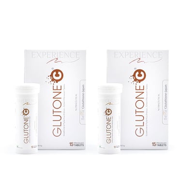 Glutone C Glutathione & Vitamin C Effervescent,  Unflavoured (Pack of 2)  15 tablet(s) 