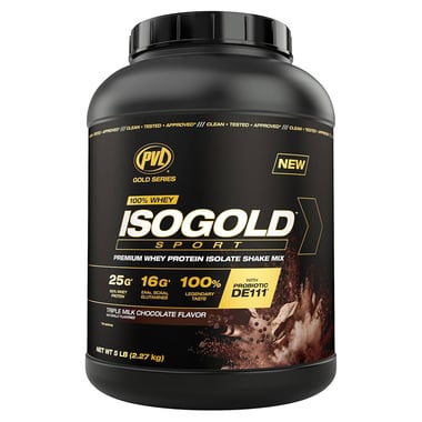 PVL 100% Whey Isogold Sport, 5 lb Triple Milk Chocolate