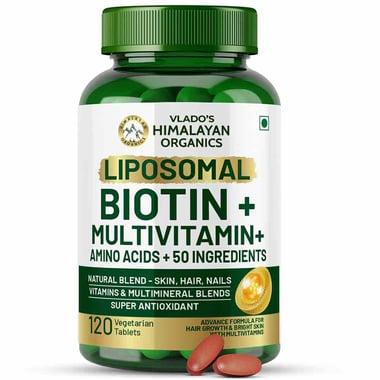Vlado's Himalayan Organics Liposomal Biotin+ with Multivitamin, 120 tablet(s) Unflavoured