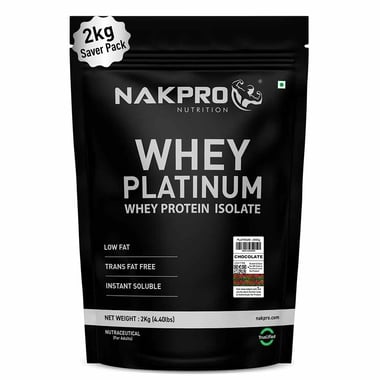 Nakpro Whey Platinum Whey Protein Isolate, 4.4 lb Chocolate