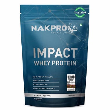 Nakpro Impact Whey Protein, 2.2 lb Cookies & Cream (Pack of 2)