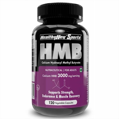 HealthyHey Sports HMB Calcium Hydroxyl Methyl Butyrate,  120 veggie capsule(s) 
