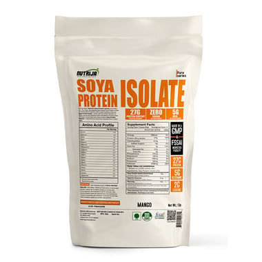 NutriJa Soya Protein Isolate 90%,  1 lb  Mango 