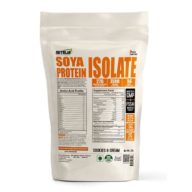 NutriJa Soya Protein Isolate 90%,  2 lb  Cookies & Cream 
