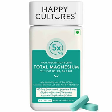 Happy Cultures 5X Total Magnesium, Unflavoured 60 tablet(s)