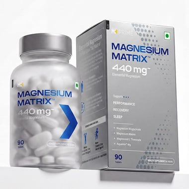 MuscleBlaze Prime Series Magnesium Matrix,  Unflavoured  90 tablets 