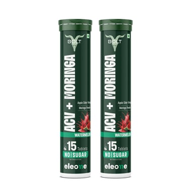 Bolt ACV Moringa, 15 tablet(s) Watermelon (Pack of 2)