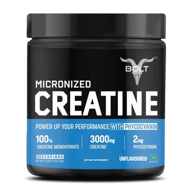 Bolt Micronized Creatine, Unflavoured 0.22 lb