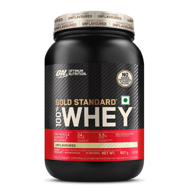 ON (Optimum Nutrition) Gold Standard 100% Whey Protein, 2 lb Unflavoured