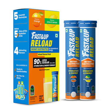 Fast & Up Hydration Reload,  40 tablet(s)  Mixed Flavour (Orange, Lime & Lemon) 