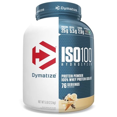 Dymatize ISO100 Hydrolyzed Whey Isolate, 5 lb Gourmet Vanilla