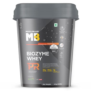 MuscleBlaze Biozyme Whey PR, 8.8 lb Chocolate Fudge