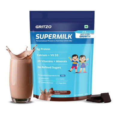 Supermilk Gritzo Growth for Boy/Girl 2-6 years, 800 g Double Chocolate