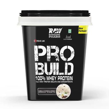 Rawsome Pharm PRO BUILD 100% Whey Protein,  4.4 lb  Vanilla Cookies & Cream 