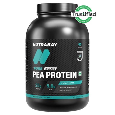 Nutrabay Pure Pea Protein Isolate,  4.4 lb  Unflavoured 
