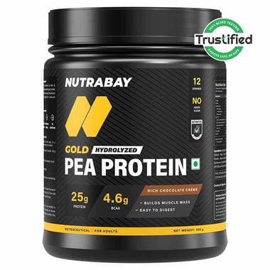 Nutrabay Gold Pea Protein, 1.1 lb Rich Chocolate Creme
