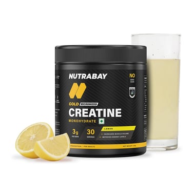 Nutrabay Gold Micronised Creatine Monohydrate,  Lemon  0.26 lb 