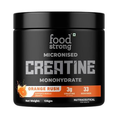 Foodstrong Micronised Creatine Monohydrate, Orange Rush 100 g