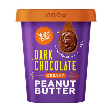 Yogabar Dark Chocolate Peanut Butter, 400 g Creamy