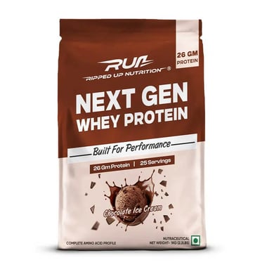 Ripped Up Nutrition Next Gen Whey Protein,  2.2 lb  Chocolate Ice Cream 