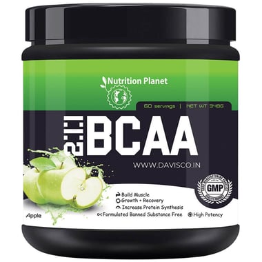 Nutrition Planet BCAA, 0.76 lb 60 Servings Green Apple
