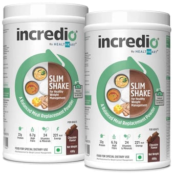 Incredio Slim Shake 480 g Chocolate Pack Of 2