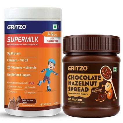 Supermilk 400g for 7-12 Yr Boys with Spread 300g - Chocolate