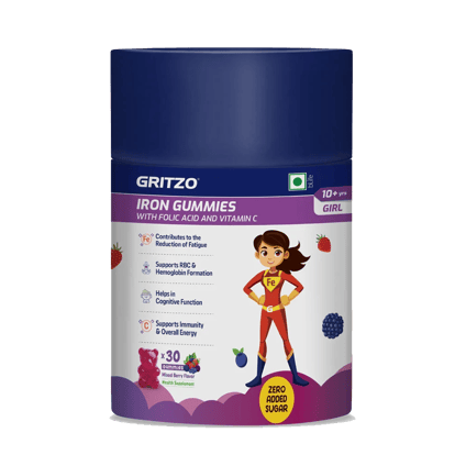 Iron Gummies with Folic Acid and Vitamin C 10+ Yr Girl