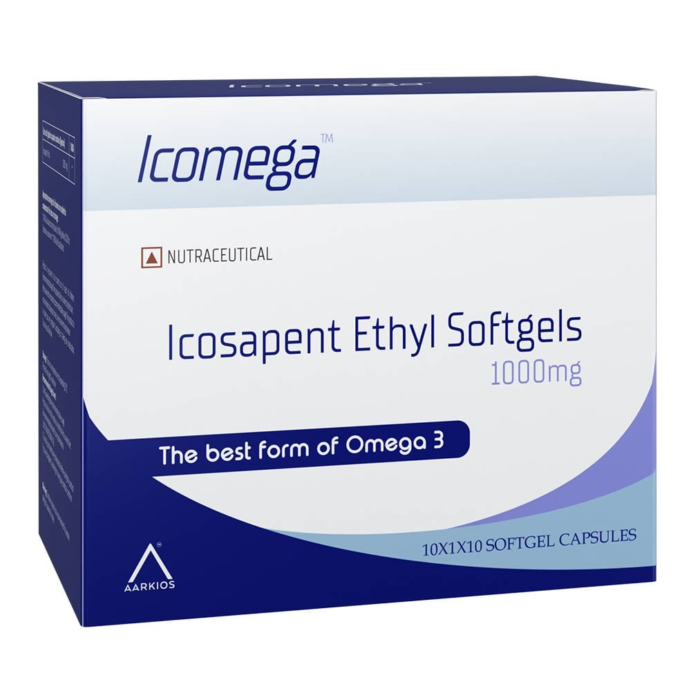 Icomega (Icosapent Ethyl) 1000mg at Best Price in India |  https://www.healthkart.com/
