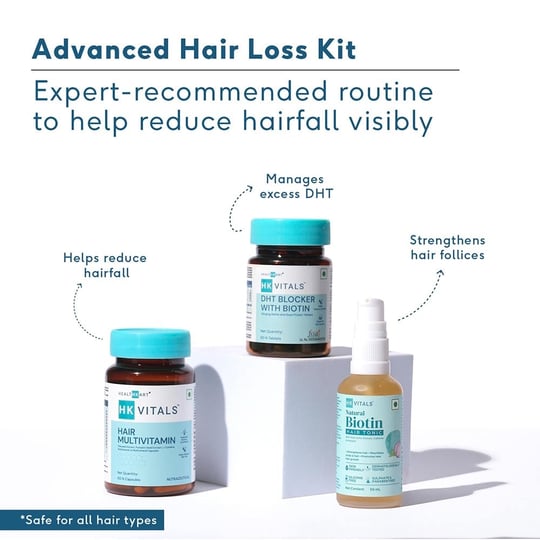 3 - HK Vitals Advanced Hairloss Kit by HealthKart,  3 Piece(s)/Pack  Combo