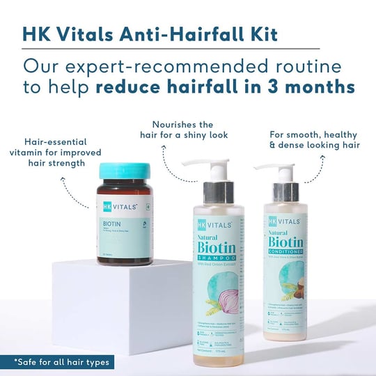 3 - HK Vitals Anti-Hairfall Kit (for Women) by HealthKart, 3 Piece(s)/Pack Combo